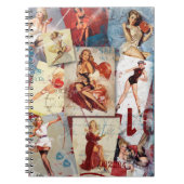 Der Kitsch Bitsch: Liebe Button-Oben Collage 1 Notizblock (Vorderseite)