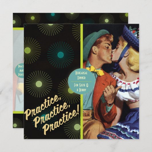 Der Kitsch Bitsch: Proben-Abendessen Einladung (Vorne/Hinten)