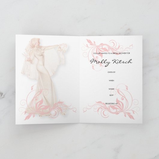 Der Kitsch Bitsch: Retro Brautparty Einladung (Innenseite)