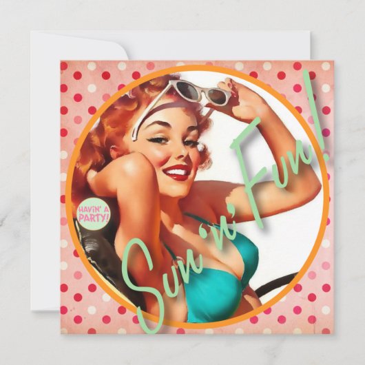 Der Kitsch Bitsch : Sonne und Spaß Einladung (Vorderseite)