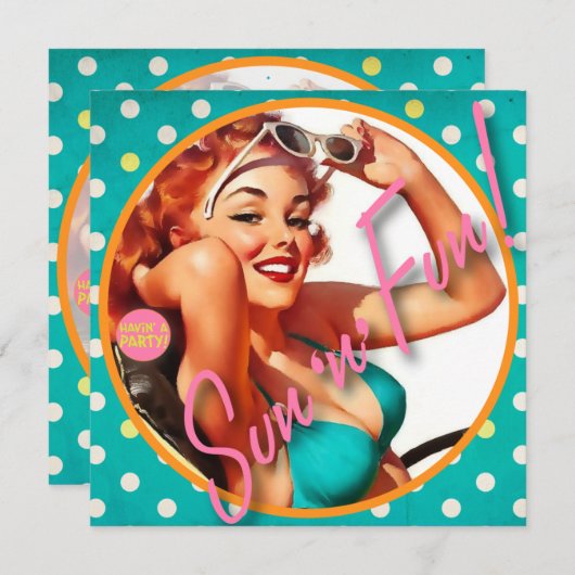 Der Kitsch Bitsch: Spaß Sun "n" Einladung (Vorne/Hinten)