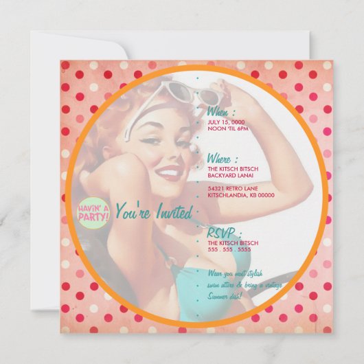 Der Kitsch Bitsch: Spaß Sun "n" Einladung (Rückseite)