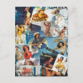 Der Kitsch Bitsch: Zerstörtes Cowgirl-Button Nr.2 Postkarte (Vorderseite)