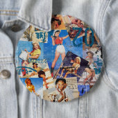 Der Kitsch Bitsch: Zerstörtes Cowgirl Button-UPS Button (Beispiel)