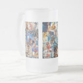 Der Kitsch Bitsch: Zerstörtes Cowgirl Button-UPS Mattglas Bierglas (Vorderseite Links)