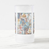 Der Kitsch Bitsch: Zerstörtes Cowgirl Button-UPS Mattglas Bierglas (Mittel)