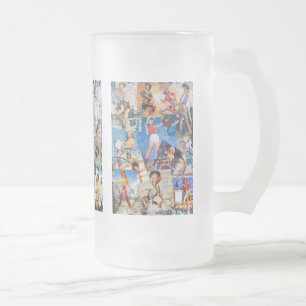 Der Kitsch Bitsch: Zerstörtes Cowgirl Button-UPS Mattglas Bierglas
