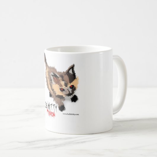 Der Kitty-Günstlings-Tasse der Hölle Kaffeetasse (VorderseiteRechts)