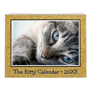 Der Kitty-Kalender Gold Glitter Kalender