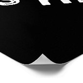 Der Kiwi zum Leben ist Glück Obst Pun Dark BG Poster (Ecke)