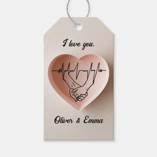 Der Klang deines Herzschlags Geschenkanhänger (Vorderseite)