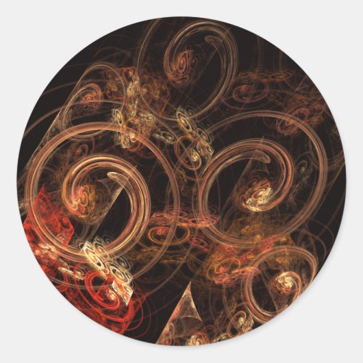 Der Klang der Abstrakten Art Round Sticker (Vorderseite)