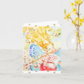 Der Klang der Märchenmusik - Gruß Karte (Gelbe Blume)