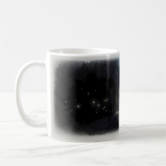 Der Klang der Stille — Dark City Night Tasse (Links)