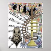 "Der Klang hörte durch die Bäume" Poster (Vorne)