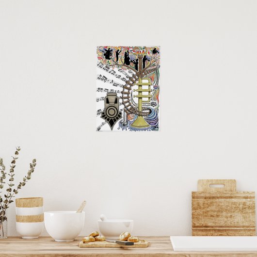 "Der Klang hörte durch die Bäume" Poster (Küche)