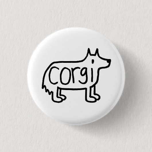 der klassische Corgiknopf Button (Vorderseite)