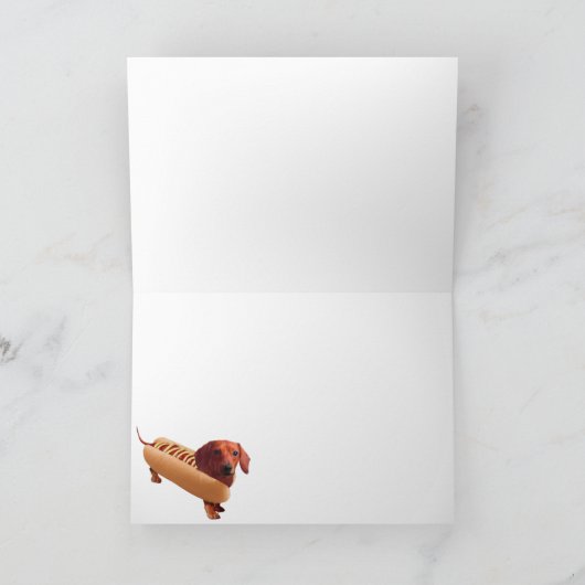 Der klassische Hot Dog Dankeskarte (Innenseite)