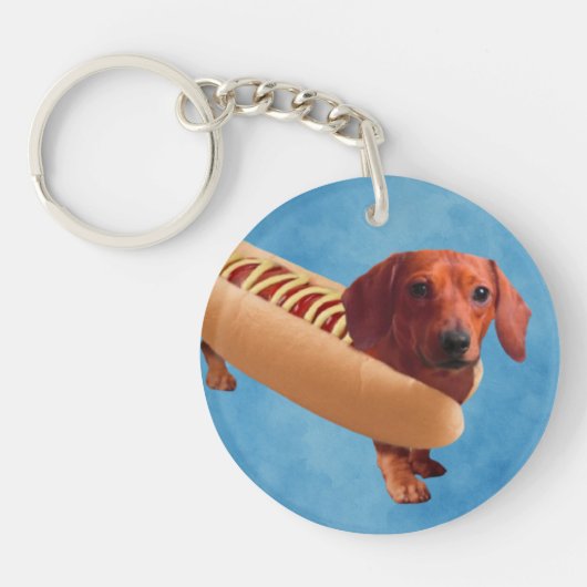 Der klassische Hot Dog Schlüsselanhänger (Vorderseite)