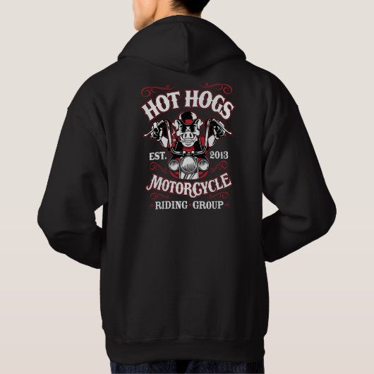 Der klassische Kapuzenpulli heißer Hogs™ Männer Hoodie (Rückseite)