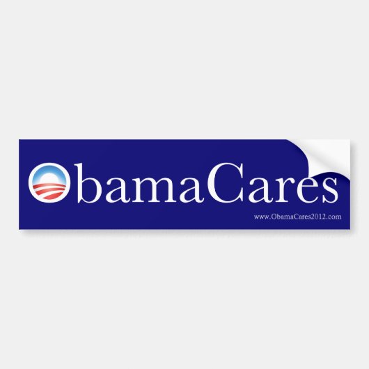 Der klassische ObamaCares Autoaufkleber (Vorne)
