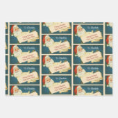 Der klassische Weihnachtsmann, der Name des Kindes Geschenkpapier Set (Vorderseite 2)