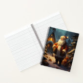 Der klassische Weihnachtsmann Stehend im Schnee Notizblock (Innenseite)