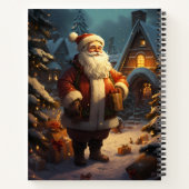 Der klassische Weihnachtsmann Stehend im Schnee Notizblock (Rückseite)