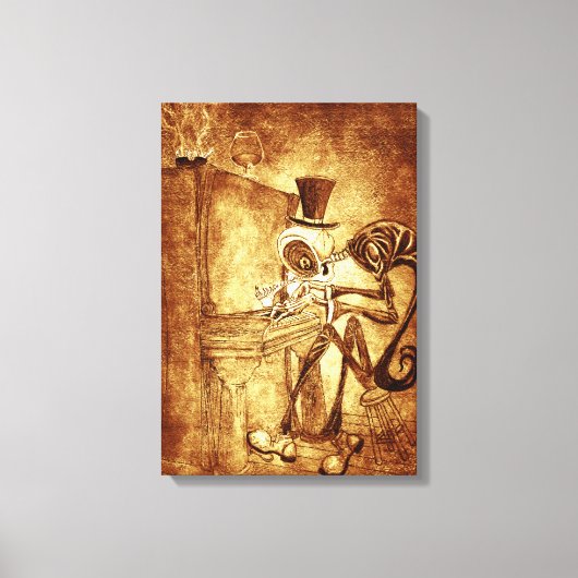 der Klavierspieler Leinwanddruck (Vorderseite)