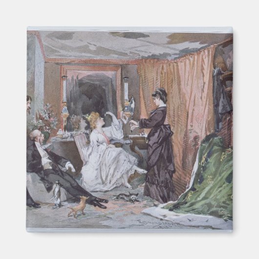 Der Kleidersaal von Hortense Schneider Magnet (Vorne)