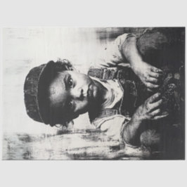 Der kleine Abenteurer entkleidet Junge Seidenpapier