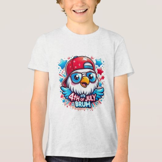 Der kleine, aber mächtige Nationalfeiertag Tri-Blend Shirt (Vorderseite)