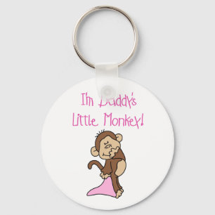 Der kleine Affe des rosa Vatis Schlüsselanhänger