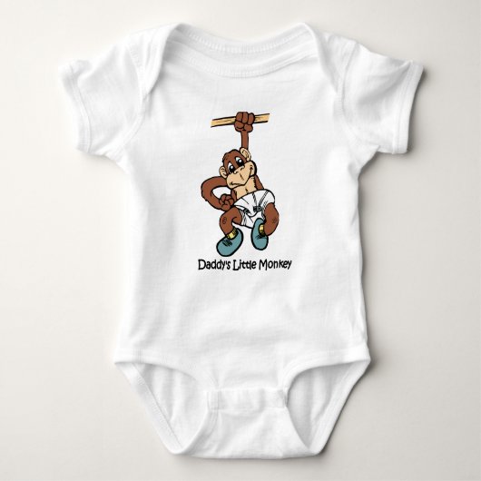 Der kleine Affe des Vatis Baby Strampler (Vorderseite)