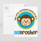 Der kleine Affe wird ein großer Bruder sein Postkarte (Vorne/Hinten)