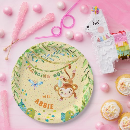 Der kleine Affe zum Geburtstag Pappteller (Party)