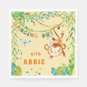 Der kleine Affe zum Geburtstag Serviette