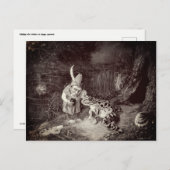 Der kleine alte Mann des Waldes Postkarte (Vorne/Hinten)