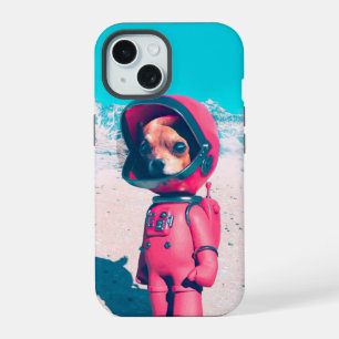 Der kleine Astronautenhund 3D Kunst iPhone / iPad 15 Hülle