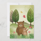 Der kleine Bär ist unterwegs | Babyparty Einladung (Rückseite)