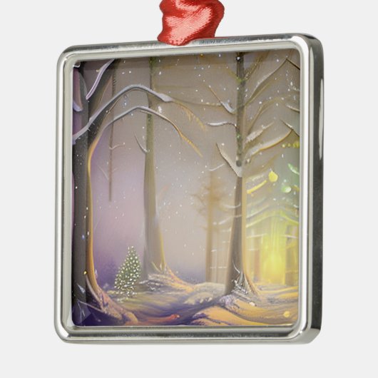 Der kleine Christbaum im Wald Ornament Aus Metall (Links)