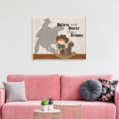 Der kleine Cowboy glaubt an eure Träume Leinwanddruck (Insitu (Wohnzimmer))