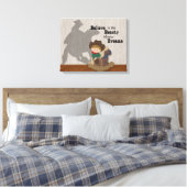 Der kleine Cowboy glaubt an eure Träume Leinwanddruck (Insitu (Schlafzimmer))