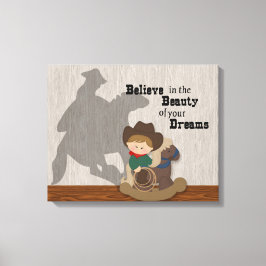 Der kleine Cowboy glaubt an eure Träume Leinwanddruck