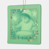 Der kleine Drummer Junge Keramikornament (Links)