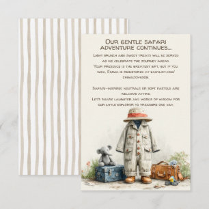 Der kleine Entdecker Safari-Abenteuer-Baby-Party Begleitkarte