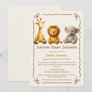 Der kleine Entdecker Safari-Freunde Baby-Party Einladung