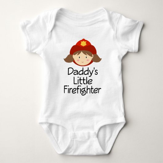 Der kleine Feuerwehrmann des Vatis Baby Strampler (Vorderseite)