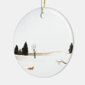 Der kleine Fuchs Keramik Ornament (Links)