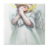 Der kleine Girl Angel mit den Flügeln beten Fliese (Vorderseite)